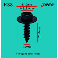 K38 Auto Body Screws 10 Pcs in 1 Pack Fits Cadillac &amp; Chrysler Models
