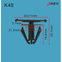 K48 Car Trim Clips 10 Pcs in 1 Pack Fits Cadillac &amp; Chrysler Models