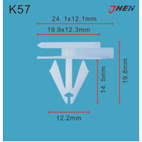 K57 Car Trim Clips 10 Pcs in 1 Pack Fits Cadillac &amp; Chrysler Models