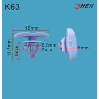 K63 Car Trim Clips 10 Pcs in 1 Pack Fits Cadillac &amp; Chrysler Models