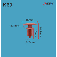 K69 Car Trim Clips 10 Pcs in 1 Pack Fits Cadillac &amp; Chrysler Models