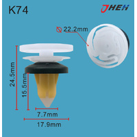 K74 Car Trim Clips 10 Pcs in 1 Pack Fits Cadillac &amp; Chrysler Models