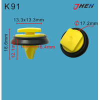 K91 Car Trim Clips 10 Pcs in 1 Pack Fits Cadillac &amp; Chrysler Models