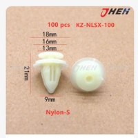 Retainer Clips with Washers Nylon 100 Pcs in 1 Pack Fits Various Models KZ-NLSX-100