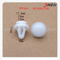 Retainer Clips with Washers White 100 Pcs in 1 Pack Fits Various Models KZ-WKX-100