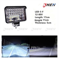 12-80V DC LED Work Spotlight 17x11x5cm 48 Light Bulbs LED-5-F