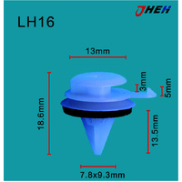 LH16 Car Trim Clips 10 Pcs in 1 Pack Fits Land Rover Models
