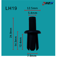 LH19 Car Trim Clips 10 Pcs in 1 Pack Fits Land Rover Models