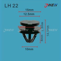 LH22 Car Trim Clips 10 Pcs in 1 Pack Fits Land Rover Models