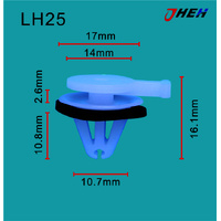LH25 Car Trim Clips 10 Pcs in 1 Pack Fits Land Rover Models