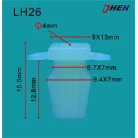 LH26 Car Trim Clips 10 Pcs in 1 Pack Fits Land Rover Models