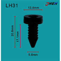LH31 Car Trim Clips 10 Pcs in 1 Pack Fits Land Rover Models