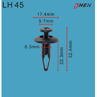 LH45 Car Trim Clips 10 Pcs in 1 Pack Fits Land Rover Models