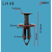LH46 Car Trim Clips 10 Pcs in 1 Pack Fits Land Rover Models