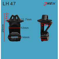 LH47 Car Trim Clips 5 Pcs in 1 Pack Fits Land Rover Models