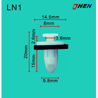 LN1 Car Trim Clips 10 Pcs in 1 Pack Fits Ranoult Models