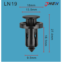 LN19 Car Trim Clips 10 Pcs in 1 Pack Fits Ranoult Models