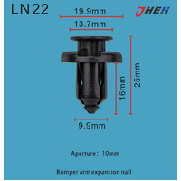 LN22 Car Trim Clips 10 Pcs in 1 Pack Fits Ranoult Models