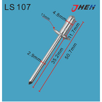 LS107 Auto Blind Rivets 10 Pcs in 1 Pack Fits Various Models