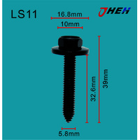 LS11 Auto Body Screws 10 Pcs in 1 Pack Fits Various Models