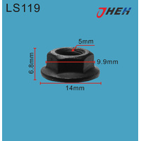 LS119 Auto Flange Nuts 10 Pcs in 1 Pack Fits Various Models