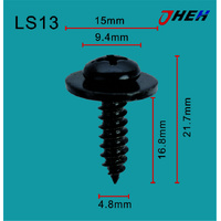 LS13 Auto Body Screws 10 Pcs in 1 Pack Fits Various Models