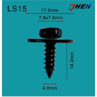 LS15 Auto Body Screws 10 Pcs in 1 Pack Fits Various Models