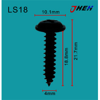 LS18 Auto Body Screws 10 Pcs in 1 Pack Fits Various Models