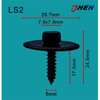 LS2 Auto Body Screws 10 Pcs in 1 Pack Fits Various Models