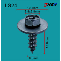 LS24 Auto Body Screws 10 Pcs in 1 Pack Fits Various Models