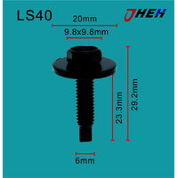 LS40 Auto Body Screws 10 Pcs in 1 Pack Fits Various Models