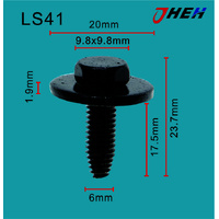 LS41 Auto Body Screws 10 Pcs in 1 Pack Fits Various Models
