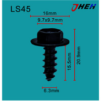 LS45 Auto Body Screws 10 Pcs in 1 Pack Fits Various Models