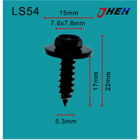 LS54 Auto Body Screws 10 Pcs in 1 Pack Fits Various Models