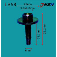 LS58 Auto Body Screws 10 Pcs in 1 Pack Fits Various Models