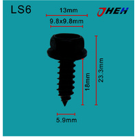 LS6 Auto Body Screws 10 Pcs in 1 Pack Fits Various Models