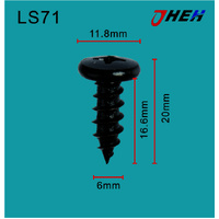 LS71 Auto Body Screws 10 Pcs in 1 Pack Fits Various Models