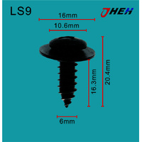 LS9 Auto Body Screws 10 Pcs in 1 Pack Fits Various Models