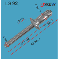 LS92 Auto Blind Rivets 10 Pcs in 1 Pack Fits Various Models