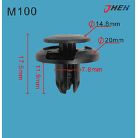 M100 Car Trim Clips 20 Pcs in 1 Pack Fits Mazda Models