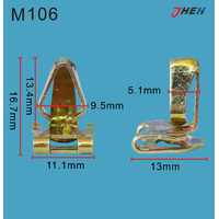 M106 Auto U-Clip Nuts 10 Pcs in 1 Pack Fits Mazda Models