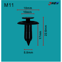 M11 Car Trim Clips 20 Pcs in 1 Pack Fits Mazda Models