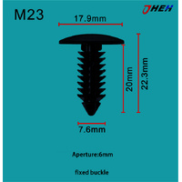 M23 Car Trim Clips 20 Pcs in 1 Pack Fits Mazda Models