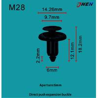 M28 Car Trim Clips 20 Pcs in 1 Pack Fits Mazda Models