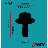 M35 Auto Body Screws 10 Pcs in 1 Pack Fits Mazda Models