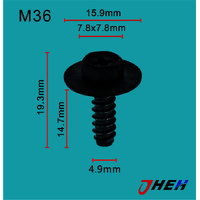 M36 Auto Body Screws 10 Pcs in 1 Pack Fits Mazda Models