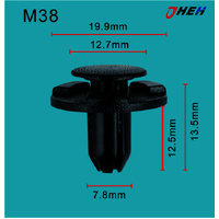 M38 Car Trim Clips 20 Pcs in 1 Pack Fits Mazda Models