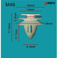 M46 Car Trim Clips 20 Pcs in 1 Pack Fits Mazda Models