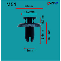 M51 Car Trim Clips 20 Pcs in 1 Pack Fits Mazda Models