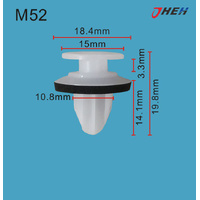 M52 Car Trim Clips 20 Pcs in 1 Pack Fits Mazda Models